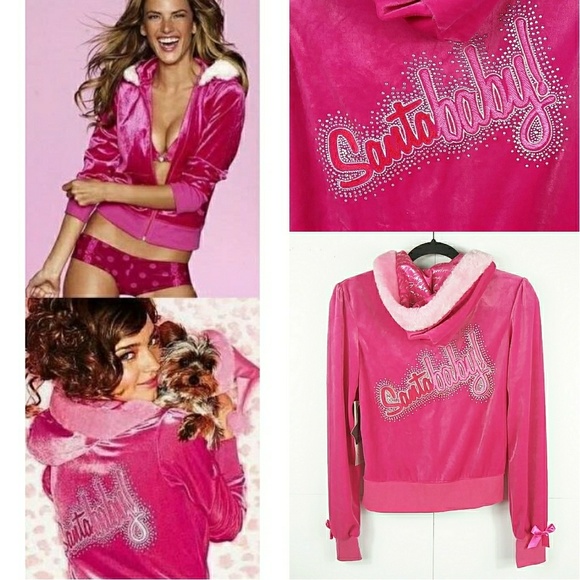 Victoria's Secret Tops - NWT Vintage 90's Victoria Secret Santa Baby Hoodie
